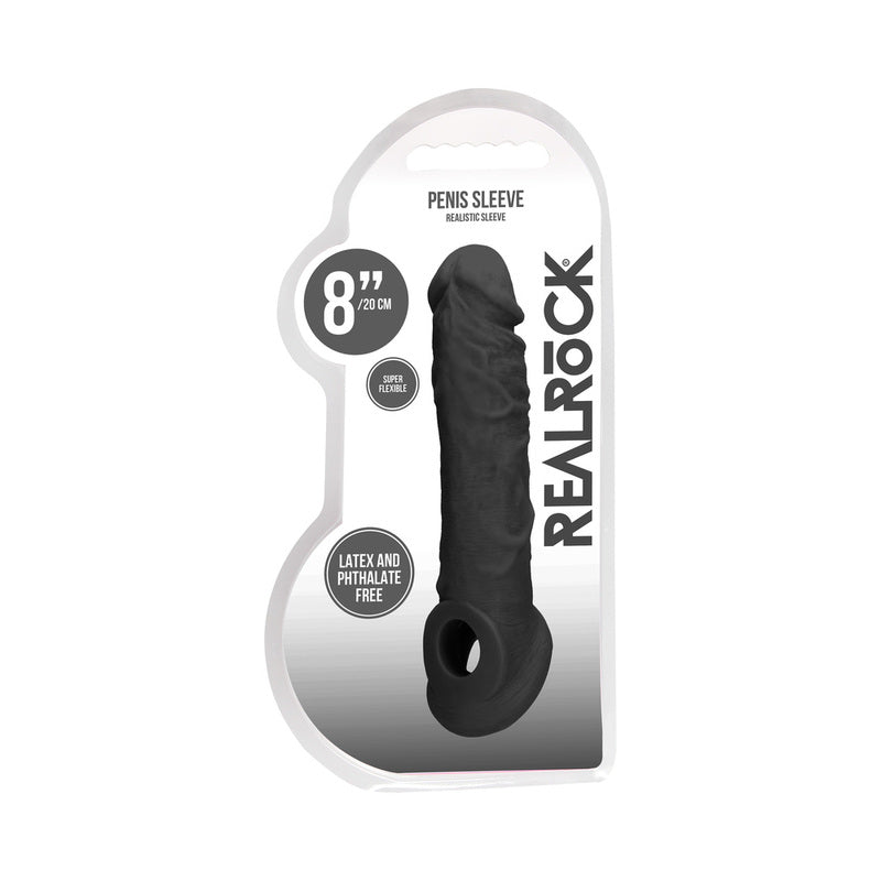 RealRock Skin 8 in. Penis Sling Black